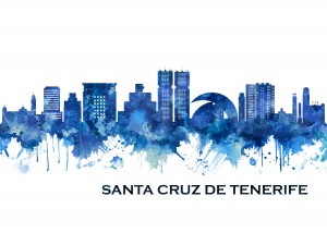 Santa Cruz de Tenerife Spain Skyline Blue
